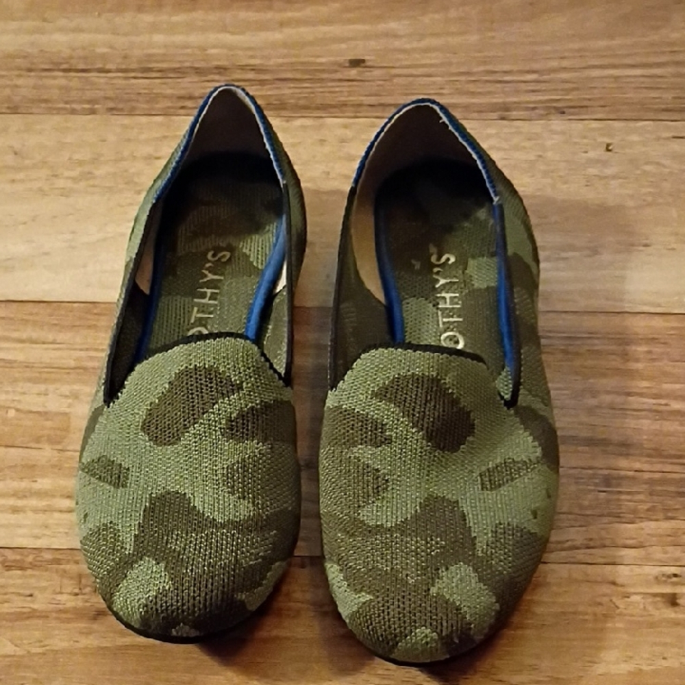 Rothy's Olive Camouflage Loafers